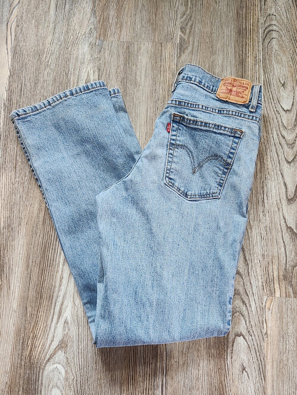 Y2K Levi's 550 Relaxed Bootcut Light Wash Jeans Womens 12 30x32 Mid Rise Denim